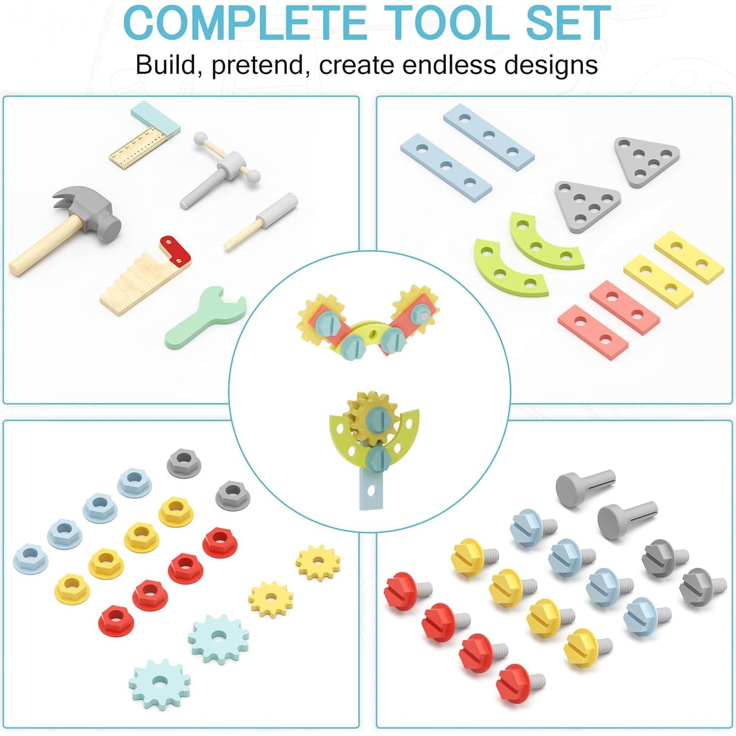 Banco de Trabajo de Madera para Niños Floisdace - Juguete Creativo