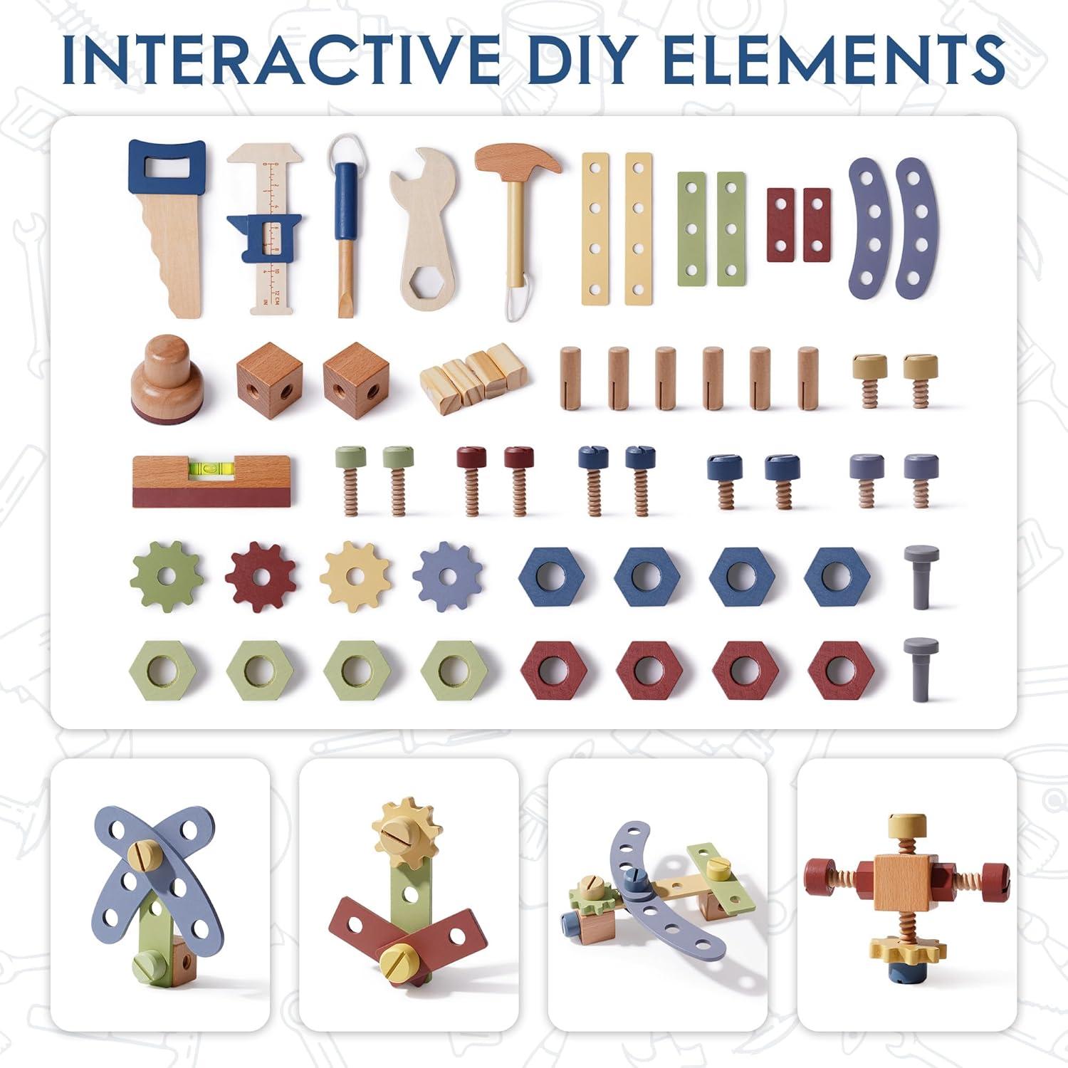 Banco de herramientas ROBOTIME para niños 53x28cm azul