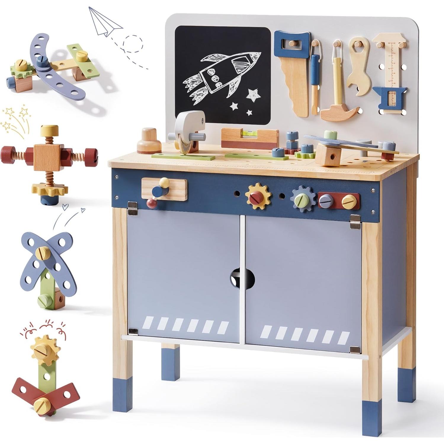 Banco de herramientas ROBOTIME para niños 53x28cm azul
