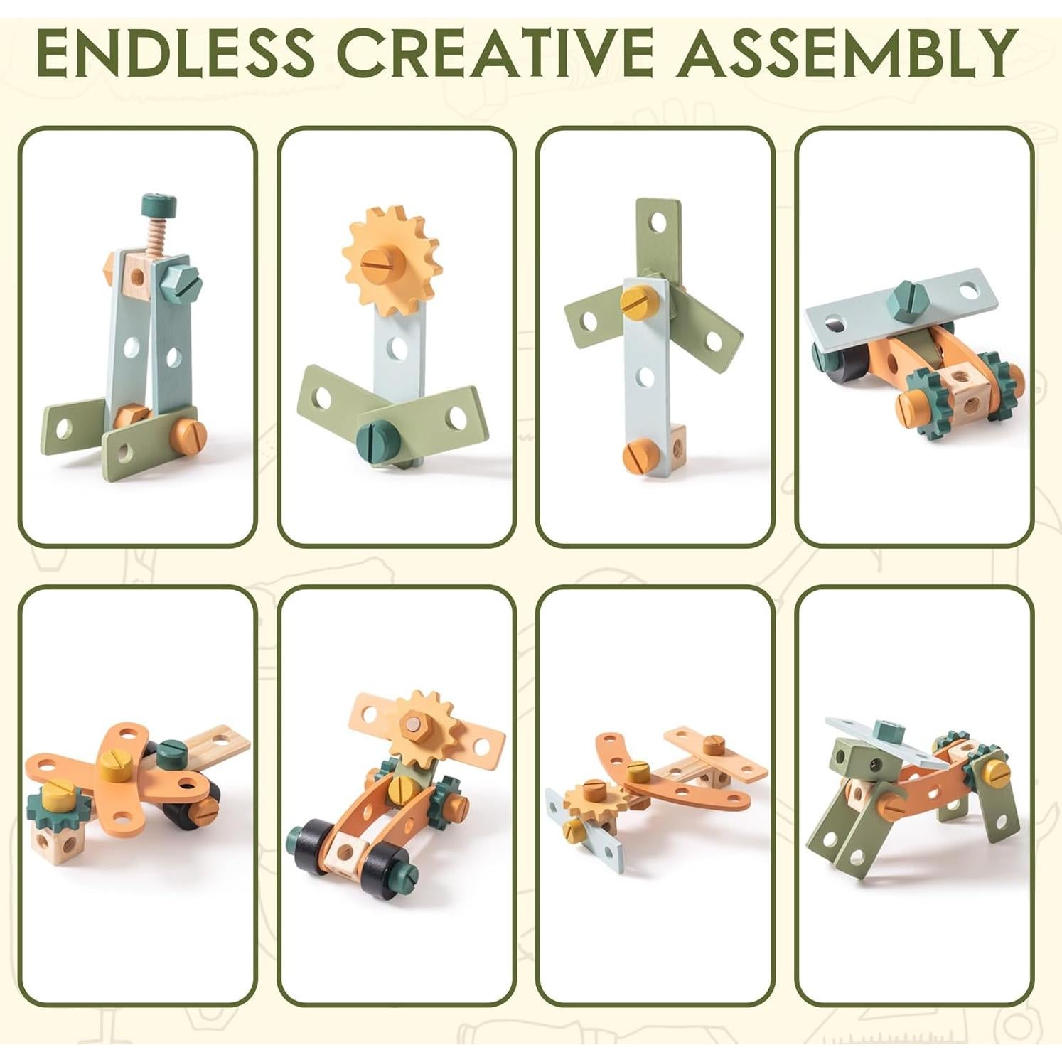 Banco de herramientas de madera ROBOTIME para niños 3-12 años