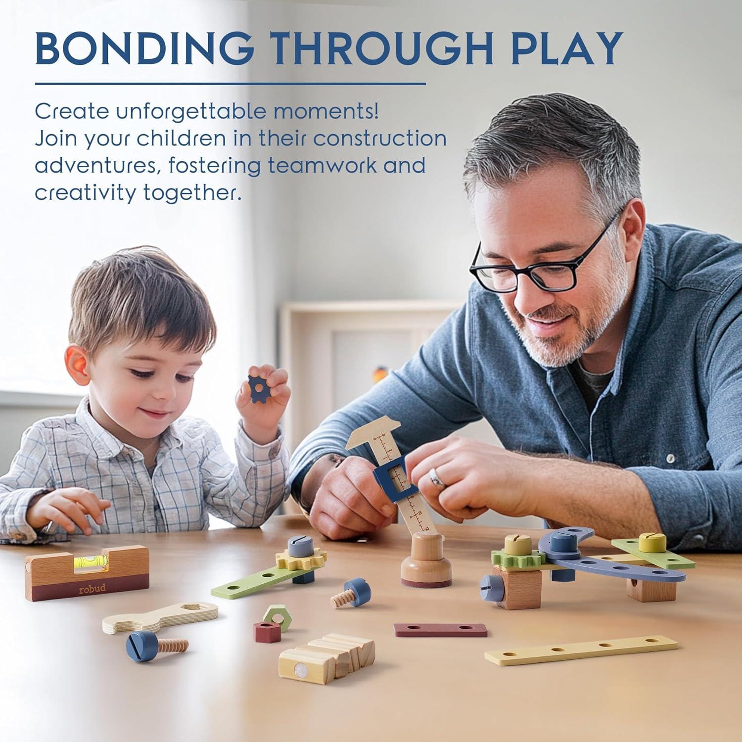 Banco de Trabajo de Madera ROBUD para Niños 3+ - Juguete Creativo