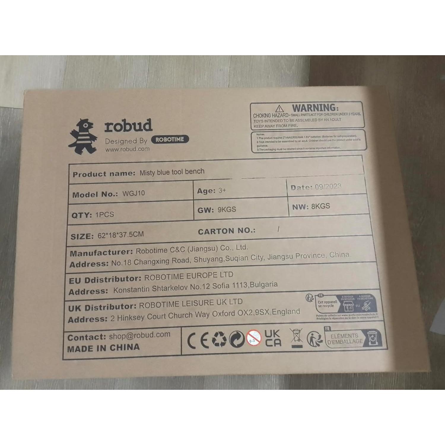 Banco de Trabajo de Madera ROBUD para Niños 3+ - Juguete Creativo