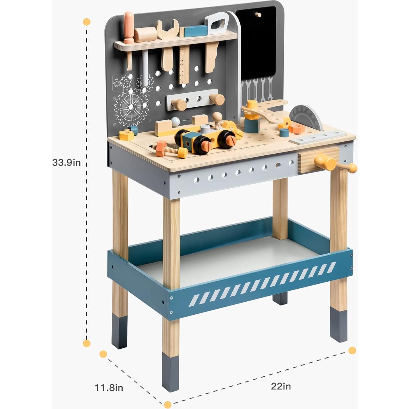 Banco de herramientas de madera ROBOTIME para niños 3-8 años
