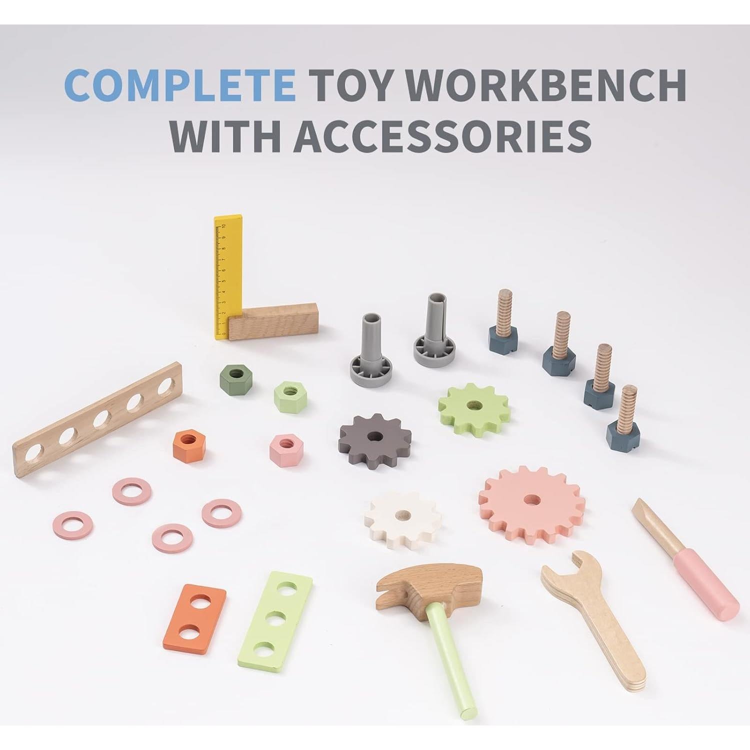 Banco de Herramientas de Madera ROBOTIME para Niños 1-10 Años