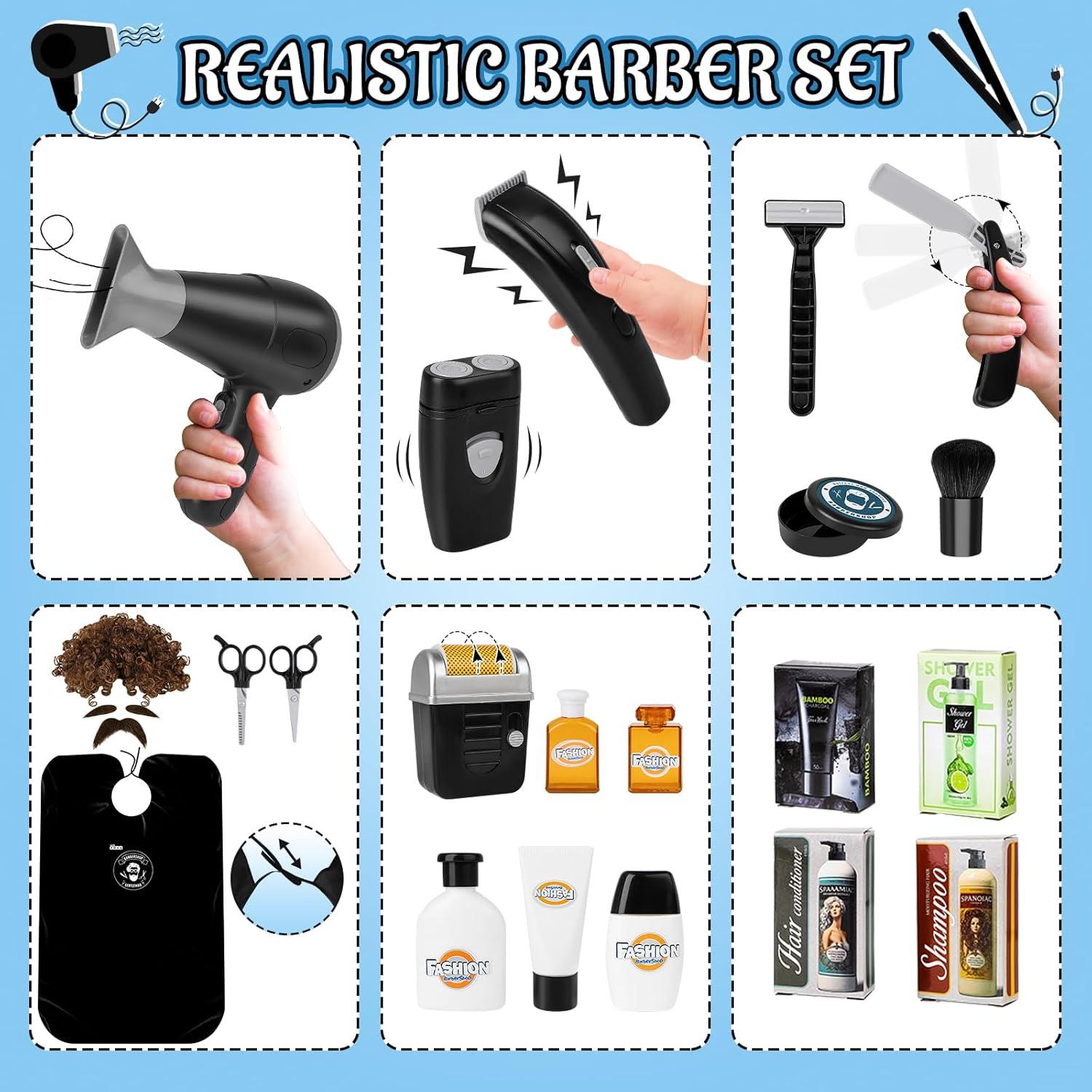 Set de Barbería de Juguete deAO para Niños 29 Piezas