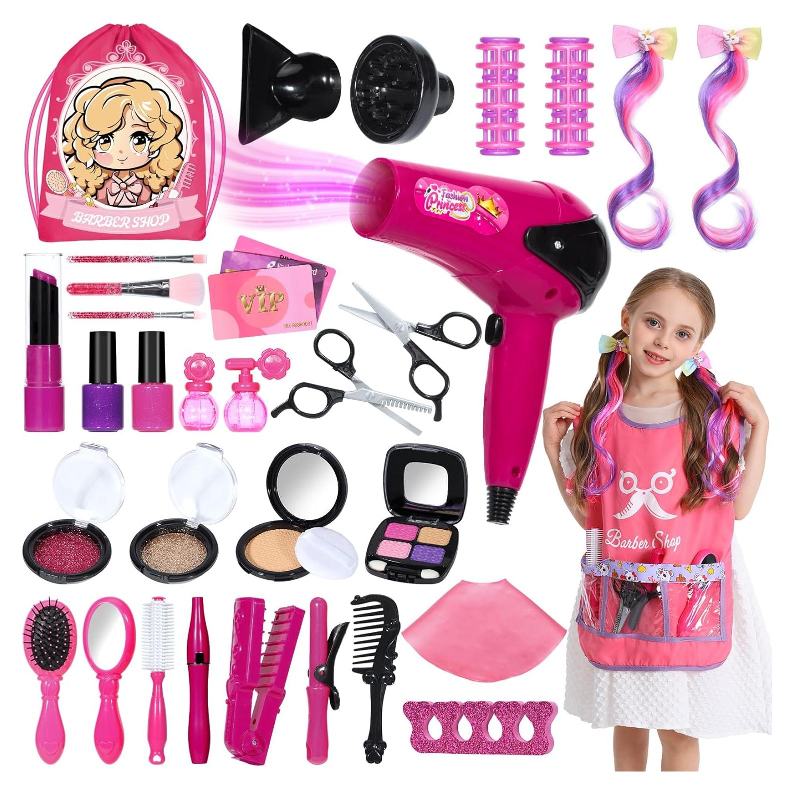 Kit de Juguetes de Salón de Belleza para Niñas 36 Piezas