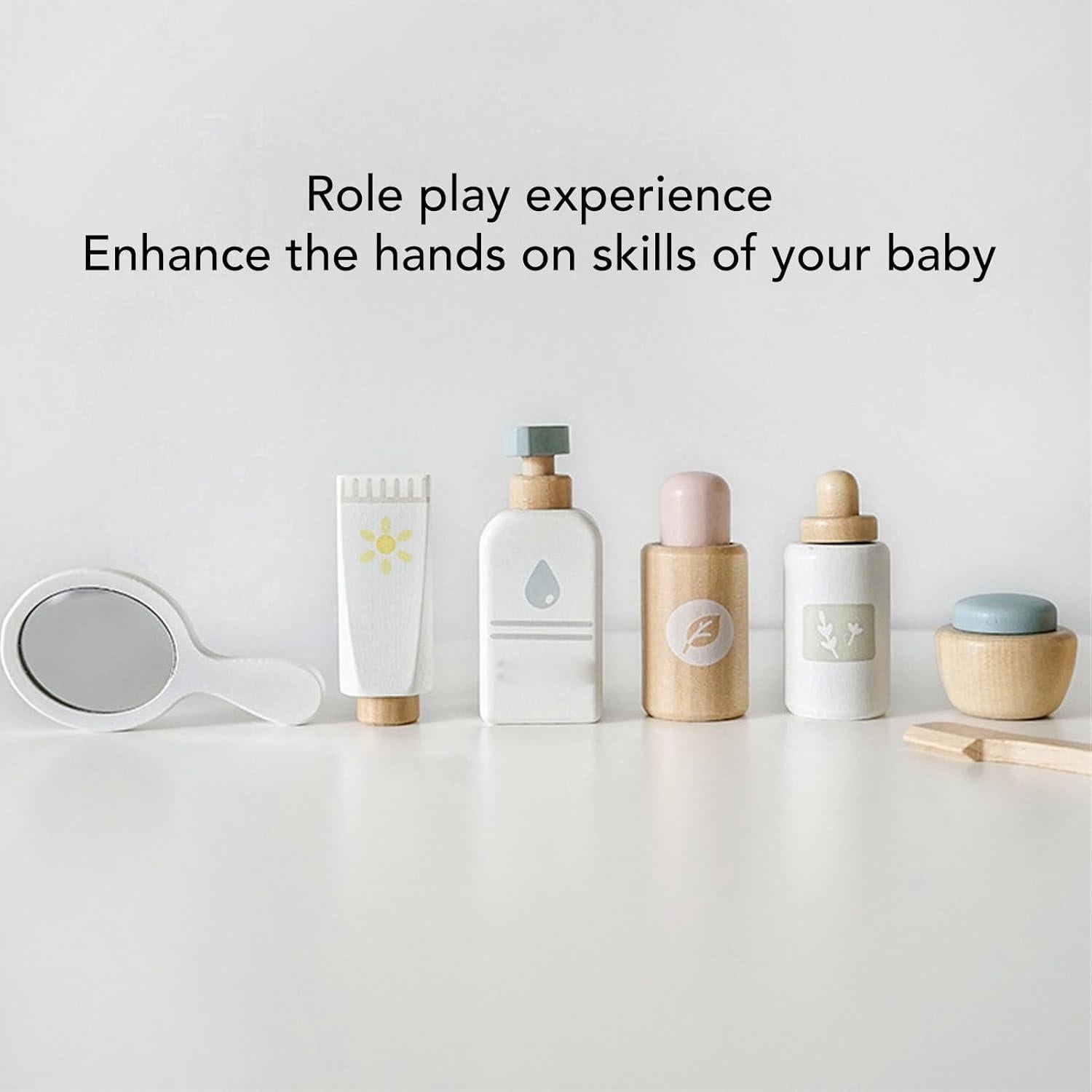 Juego de Maquillaje de Madera para Niños - Marcas de Simulación