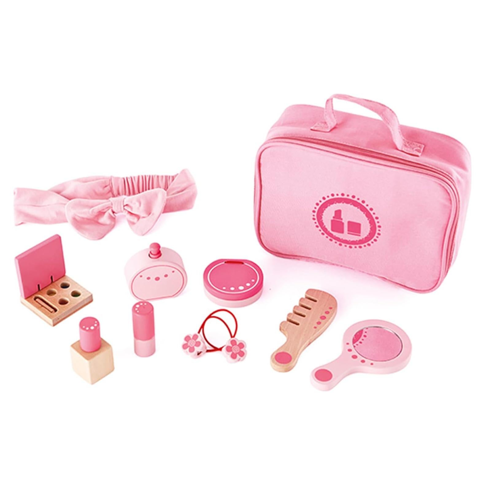 Juego de Belleza de Madera Hape - Accesorios de Maquillaje 11 Piezas