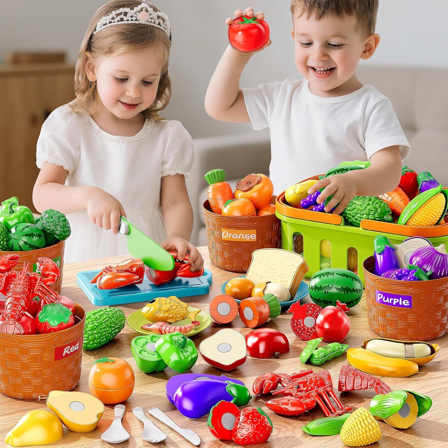 Juego de Comida de Juguete NIPLOOOW 40PCS para Niños 3-8 Años