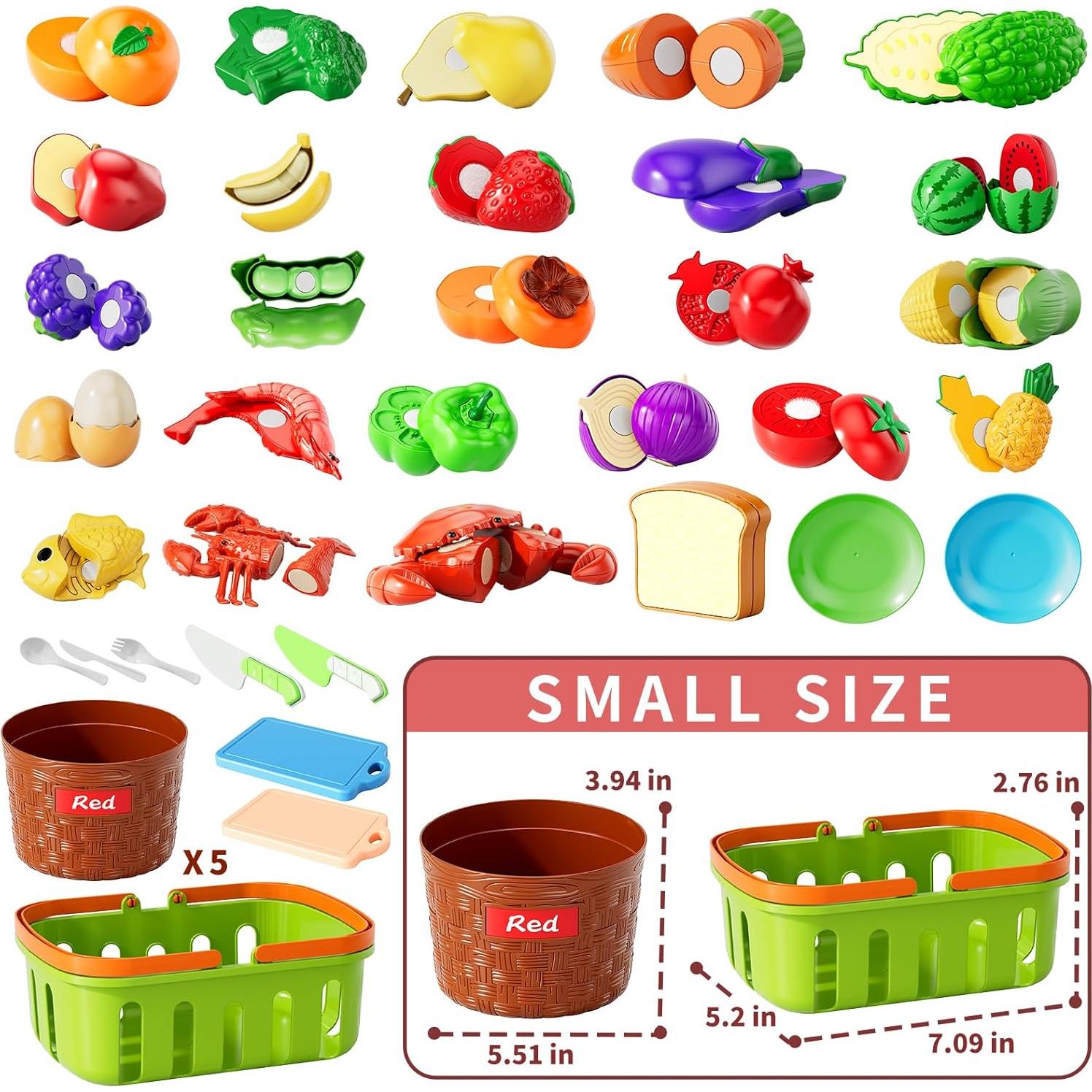 Juego de Comida de Juguete NIPLOOOW 40PCS para Niños 3-8 Años