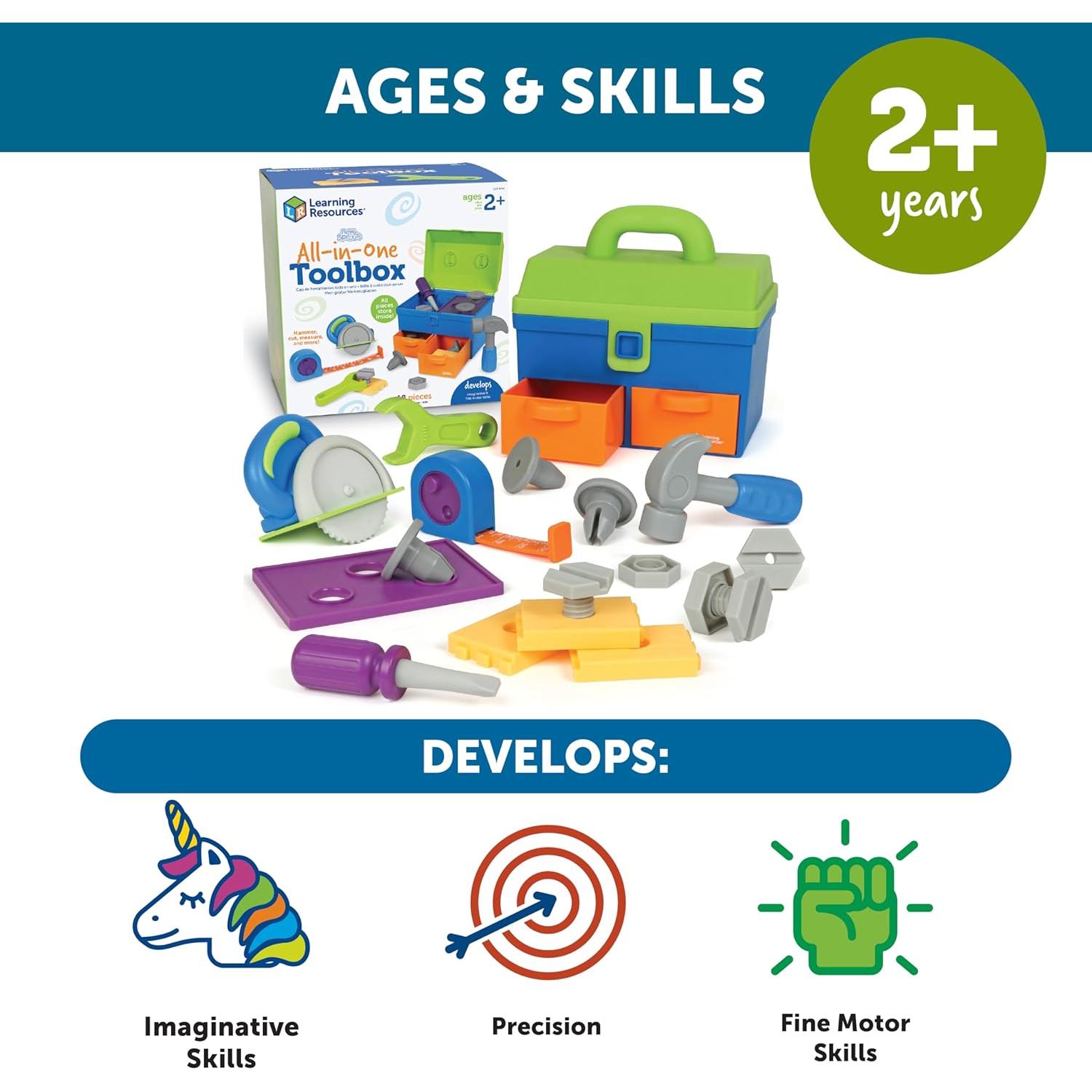 Caja de Herramientas Todo en Uno Recursos de Aprendizaje 18 Piezas