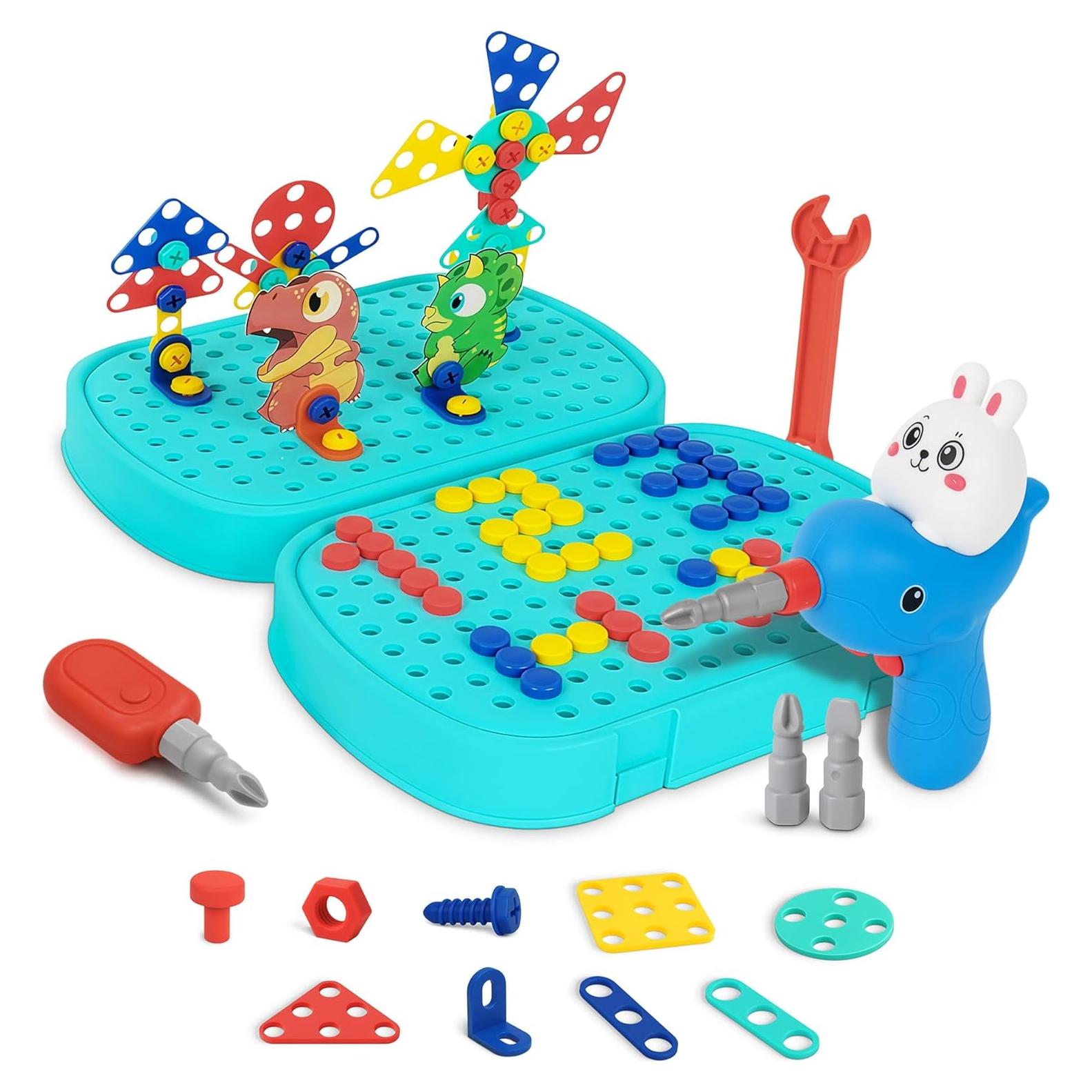 Juego de Taladro Eléctrico WITERUP 224 Piezas para Niños 3-8 Años