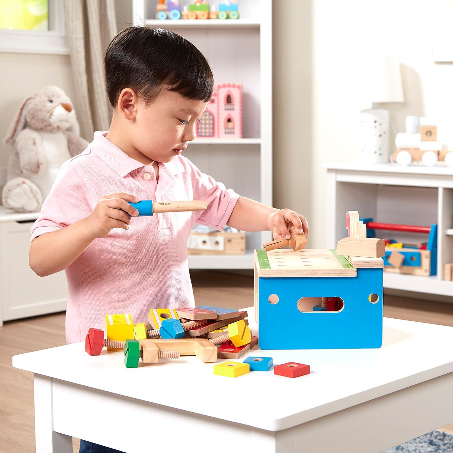 Banco de herramientas de madera Melissa & Doug - 32 piezas