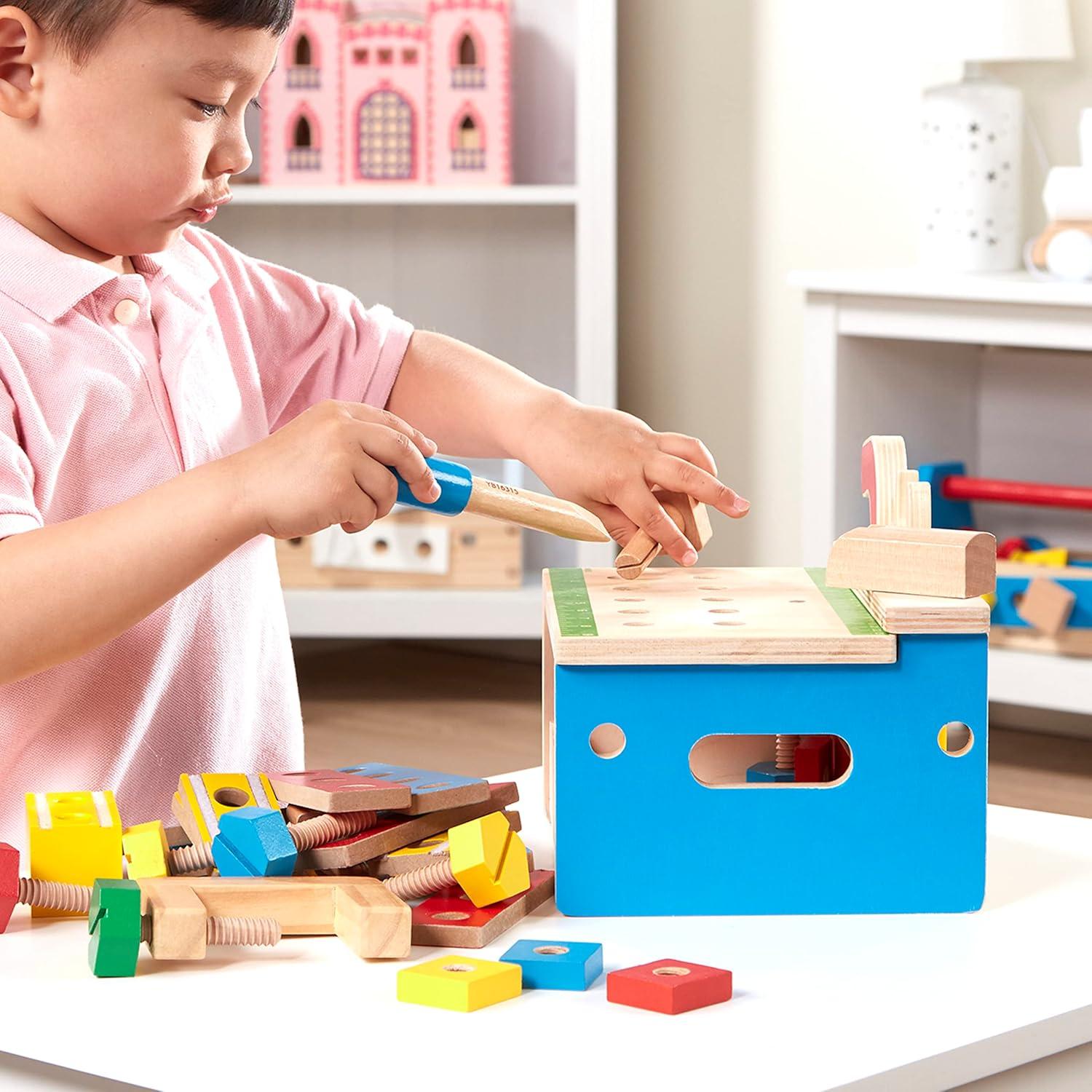 Banco de herramientas de madera Melissa & Doug - 32 piezas
