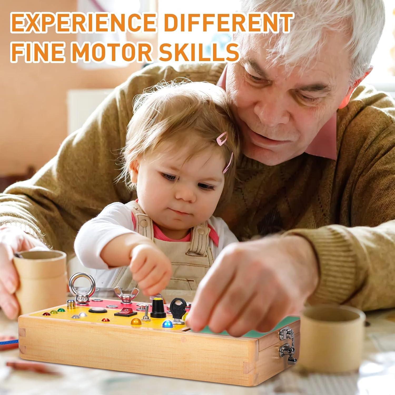 Tablero Ocupado Montessori Tilhumt 2-en-1 con Luz LED