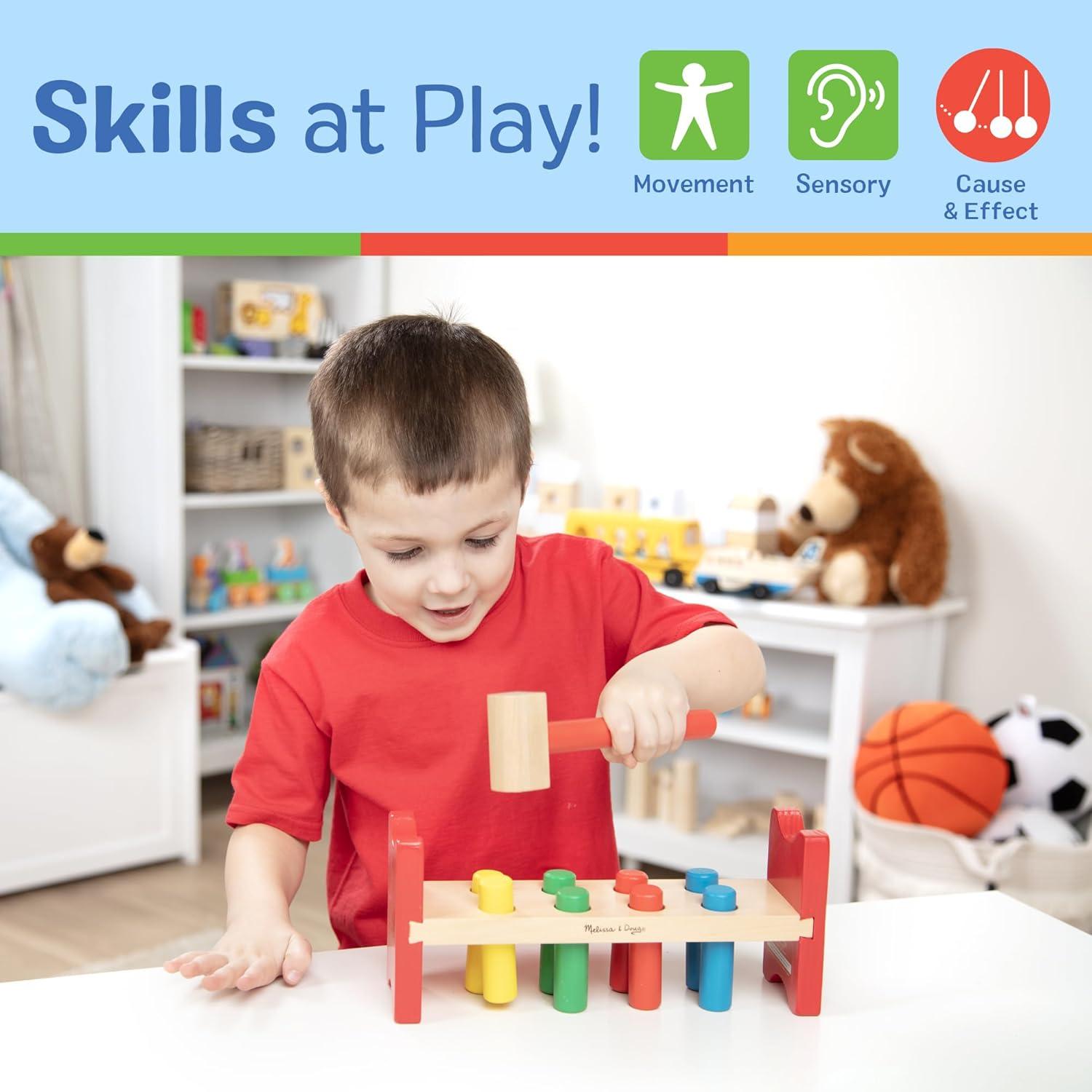 Juguete de Madera Golpea-Clavo Melissa & Doug - 28x12cm