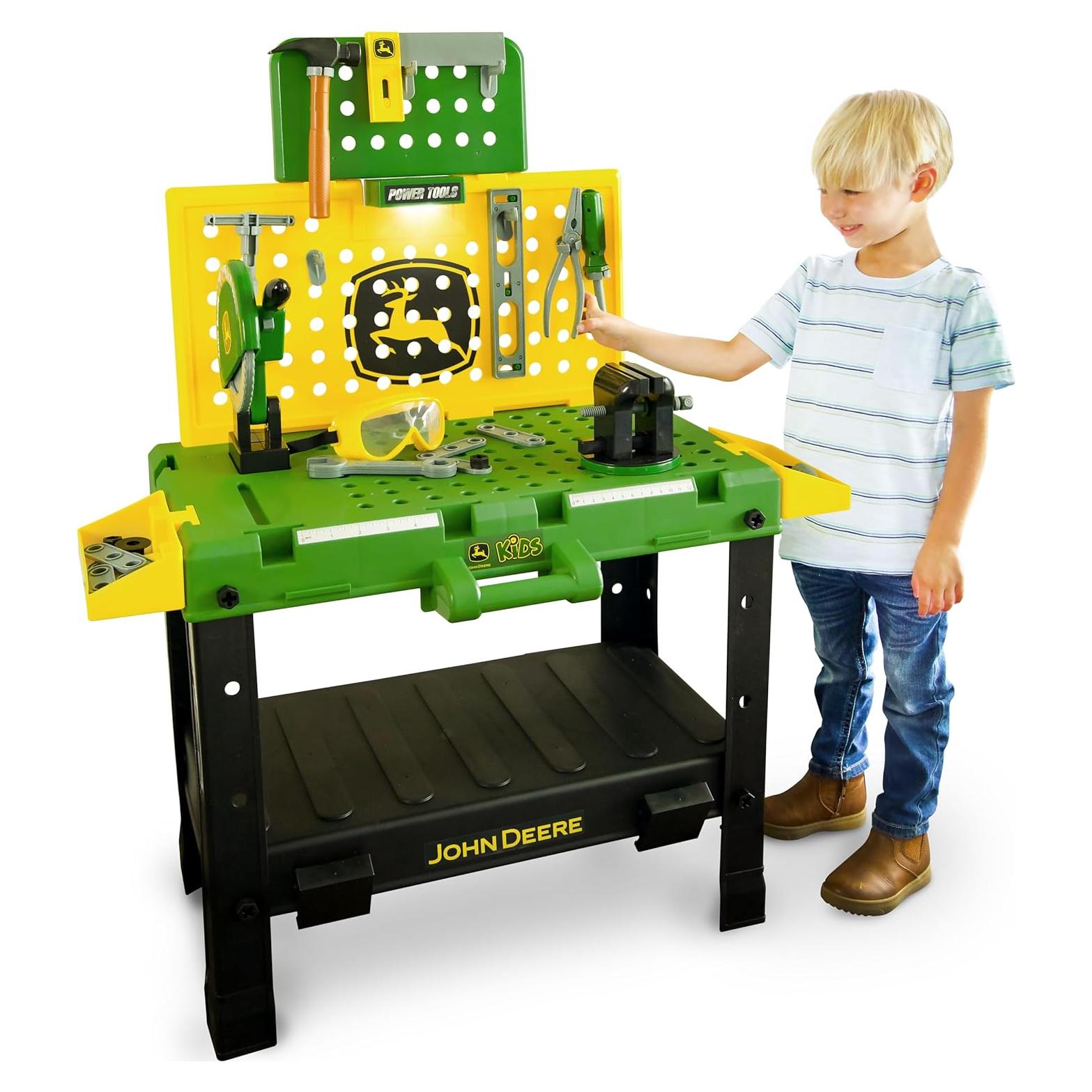 Banco de Trabajo para Niños John Deere con 39 Herramientas