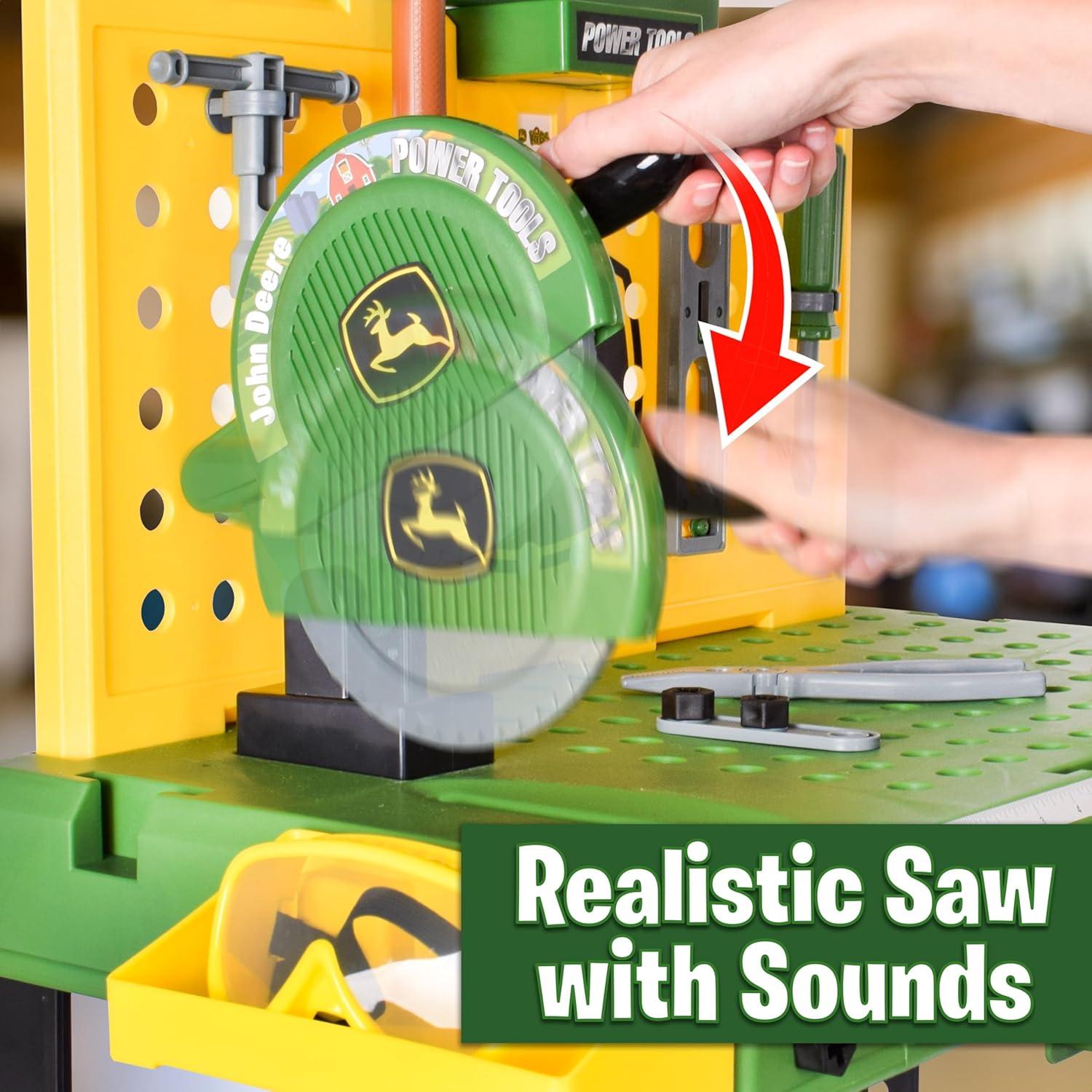 Banco de Trabajo para Niños John Deere con 39 Herramientas