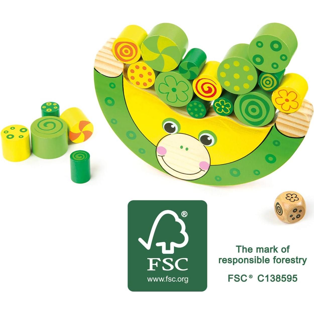 Juego de Equilibrio de Ranas Apilables Small Foot 16x8cm