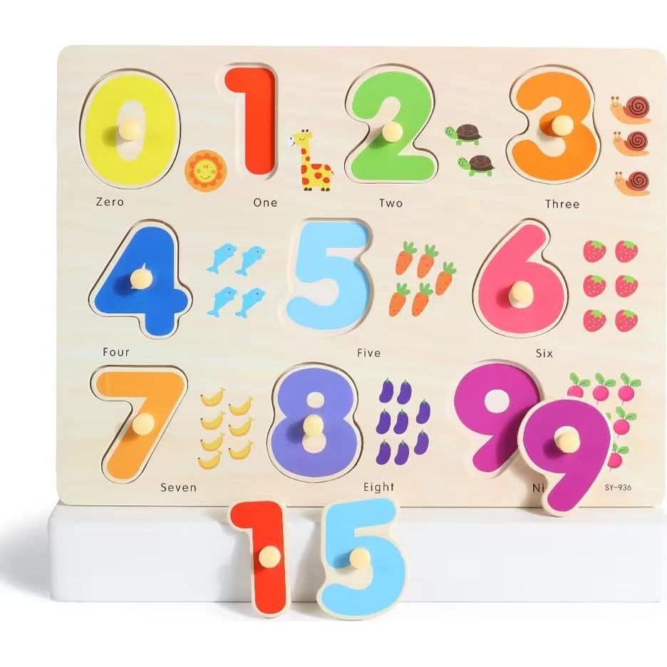 Rompecabezas de Madera Montessori GRINNNIE 3 Piezas Educativo