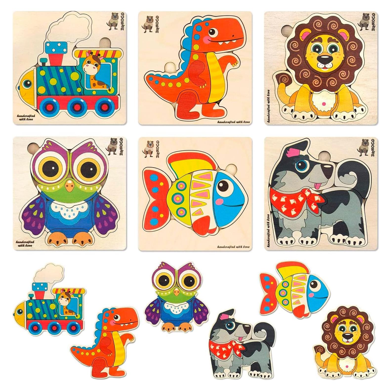 Puzzles de Madera Quokka 6 Piezas para Niños 3 a 4 Años