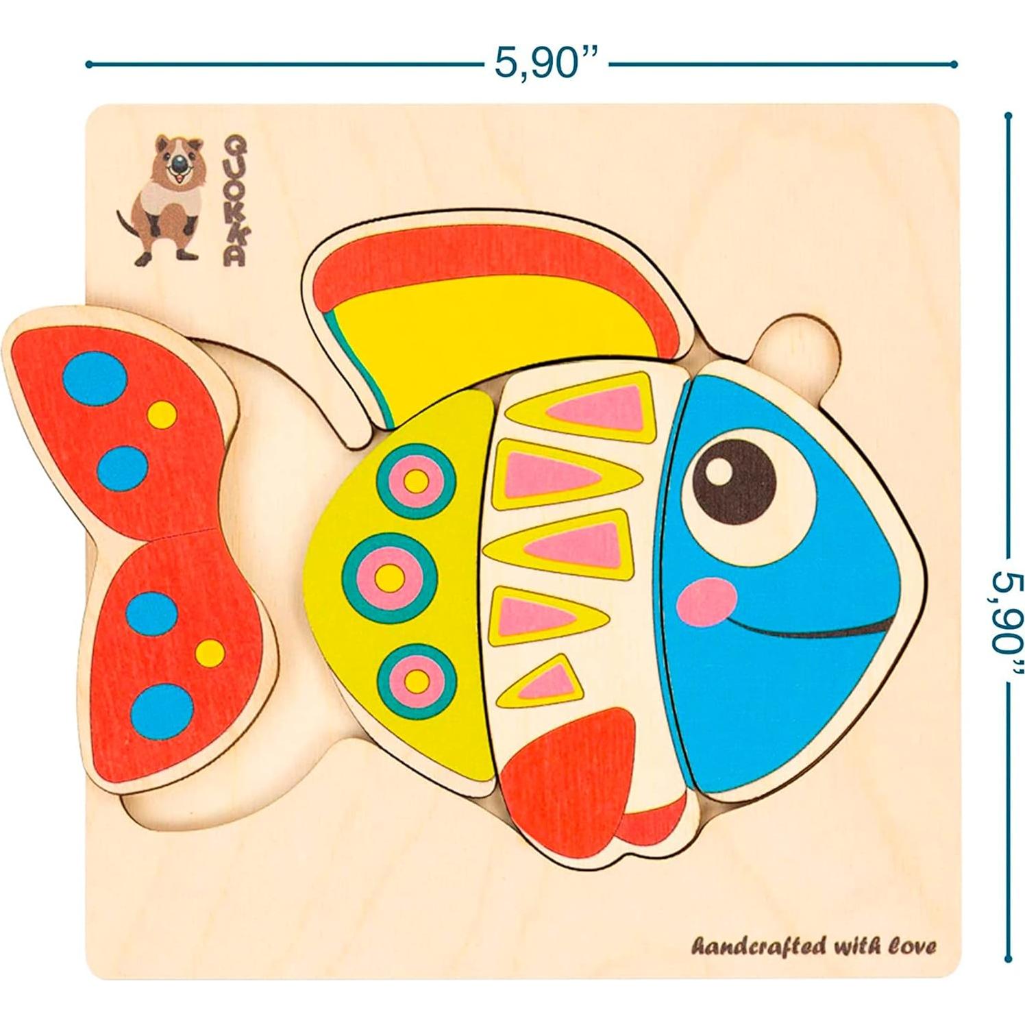 Puzzles de Madera Quokka 6 Piezas para Niños 3 a 4 Años