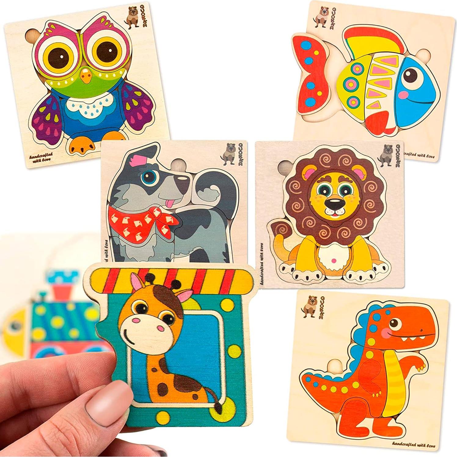 Puzzles de Madera Quokka 6 Piezas para Niños 3 a 4 Años