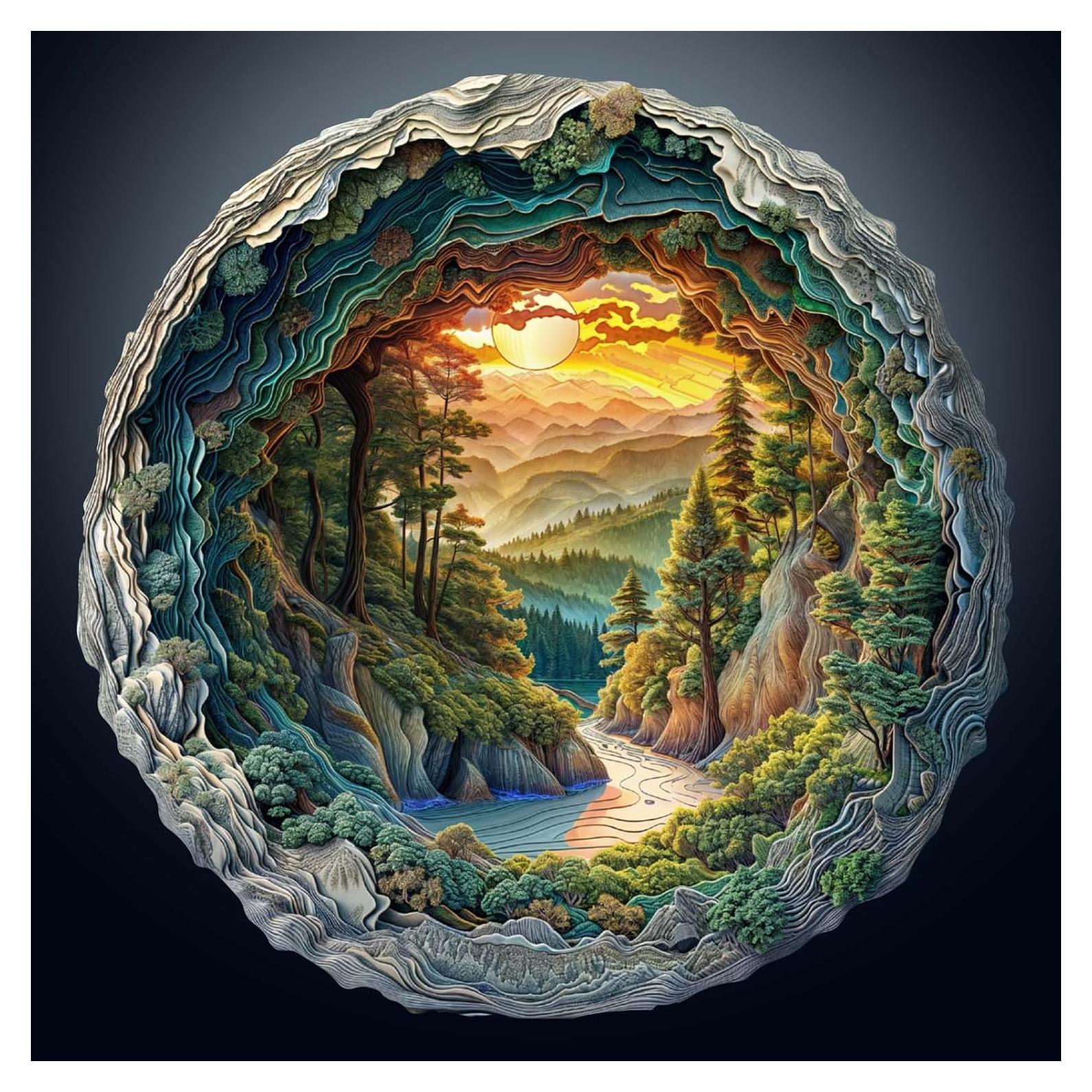 Rompecabezas de Madera Jigfoxy 3D Bosque Animal 100 Piezas