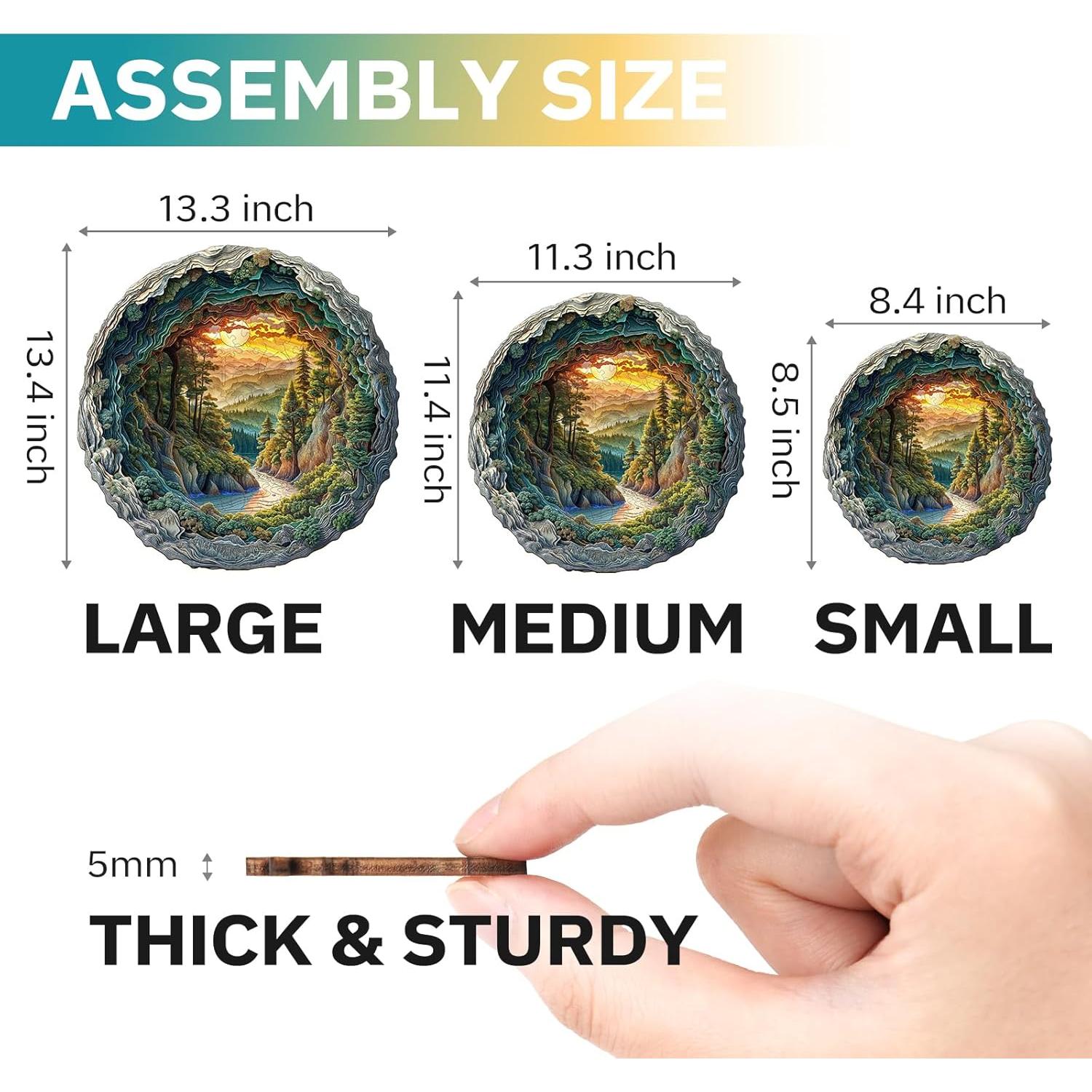 Rompecabezas de Madera Jigfoxy 3D Bosque Animal 100 Piezas