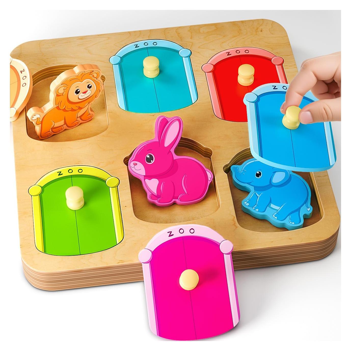 Rompecabezas de Madera EDUJOY para Niños 1-3 Años - Animales