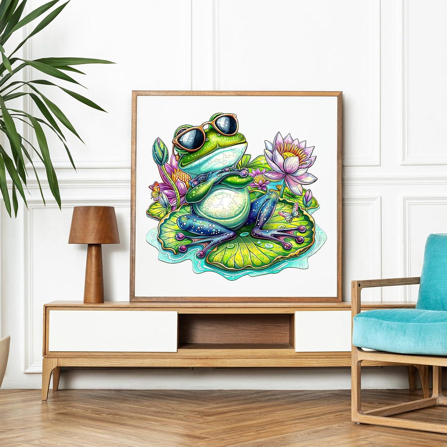 Rompecabezas de Madera Jigfoxy Rana 90 Piezas 21.6x19.8cm