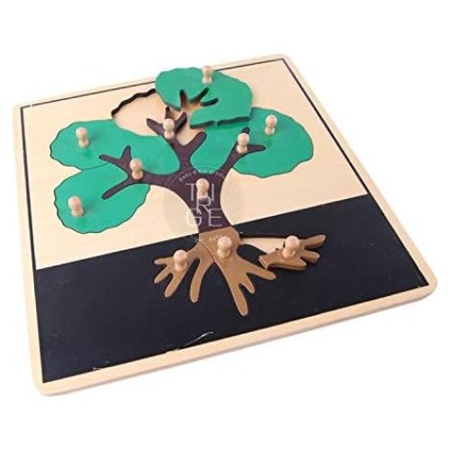 Rompecabezas Montessori de Árbol - Juguete Educativo 24x24 cm