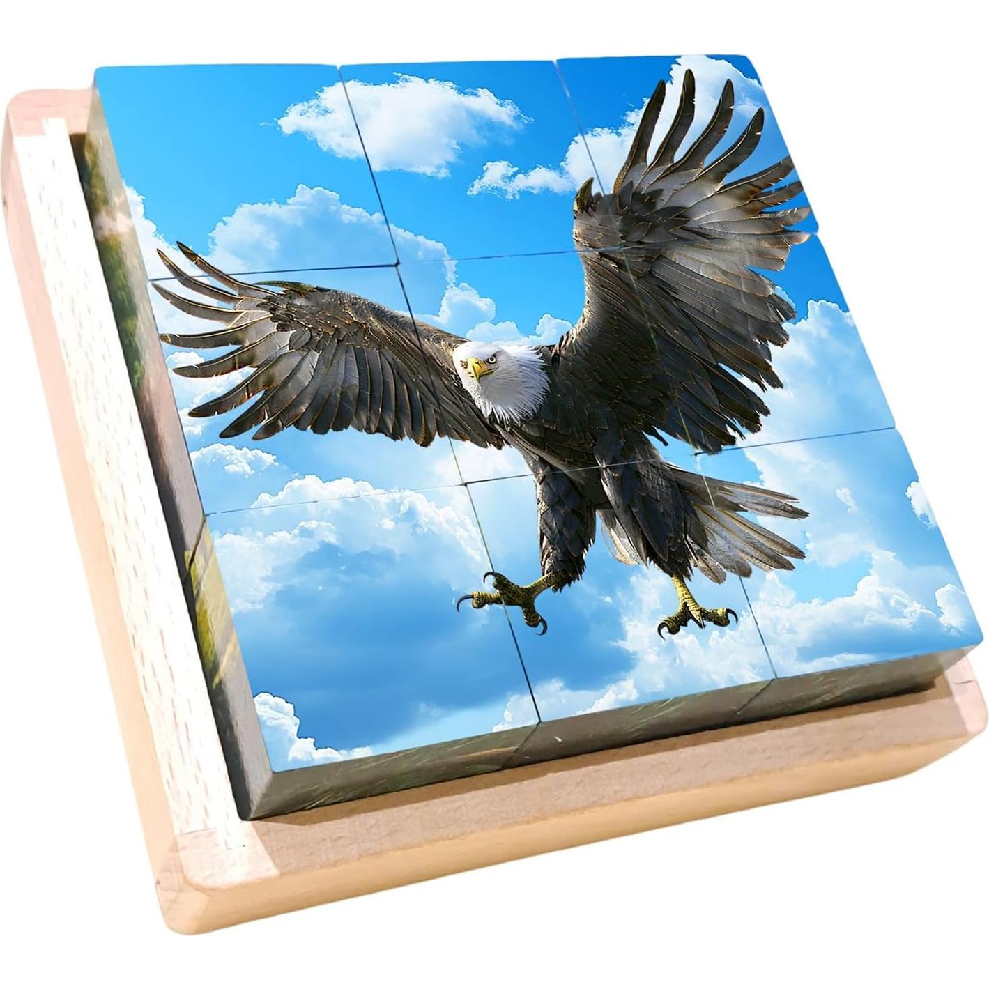 Rompecabezas de Madera Montessori Animales Nativos 6 en 1