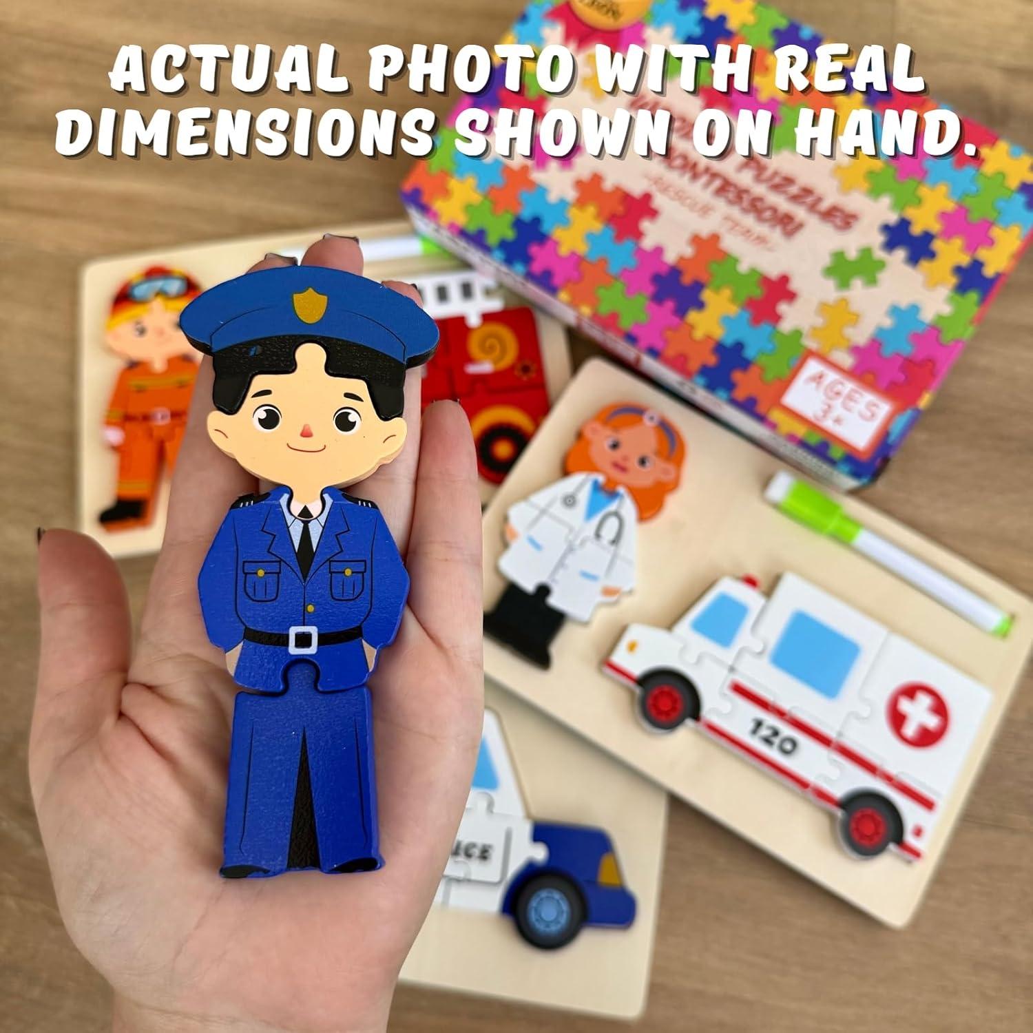 Rompecabezas de Madera Master Leon para Niños 3-5 Años - 3 Temas