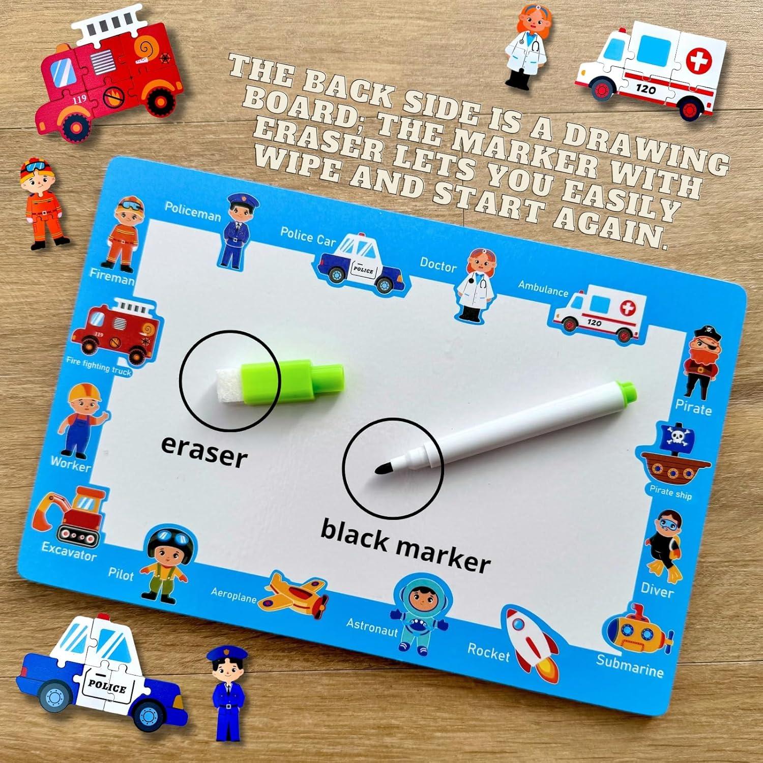 Rompecabezas de Madera Master Leon para Niños 3-5 Años - 3 Temas