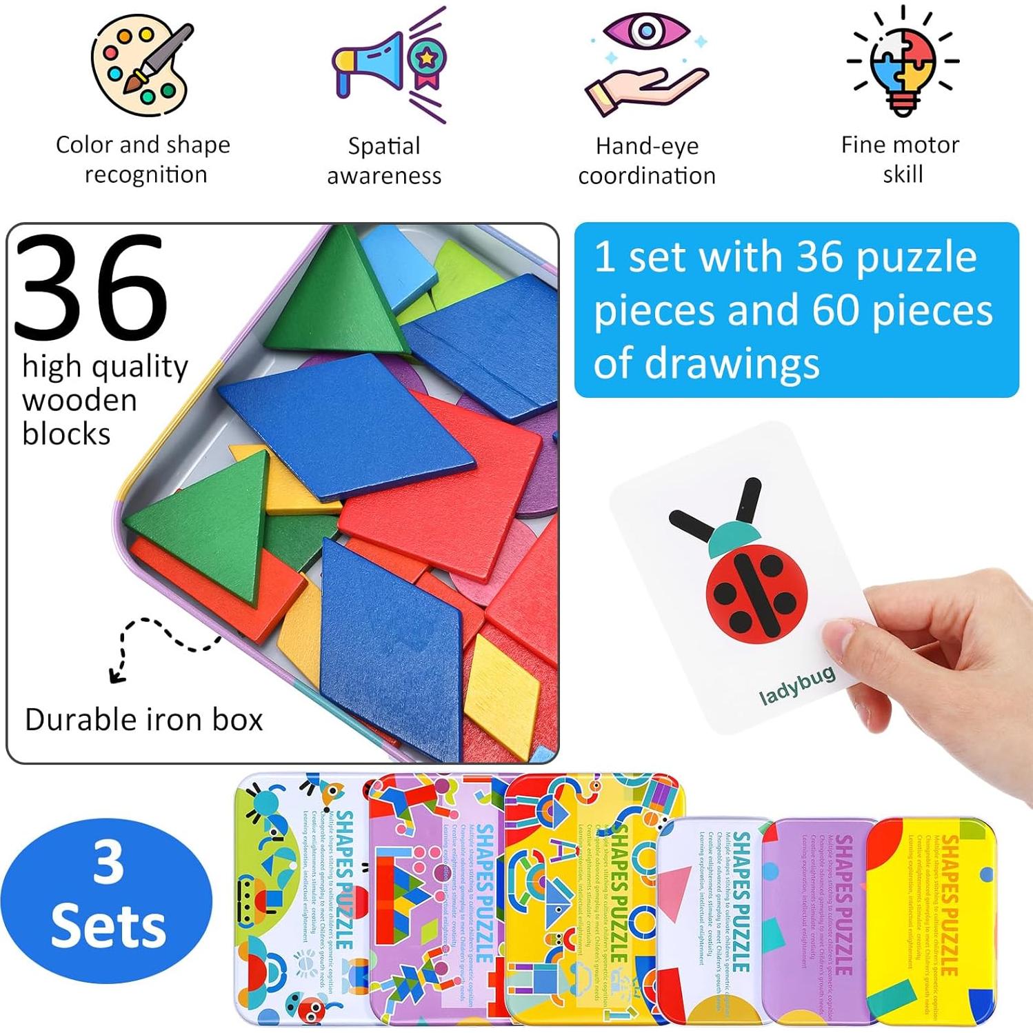 Rompecabezas Montessori Libima 108 Pcs Madera para Niños 3+
