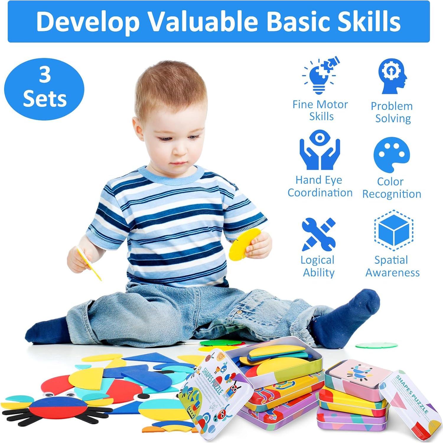 Rompecabezas Montessori Libima 108 Pcs Madera para Niños 3+