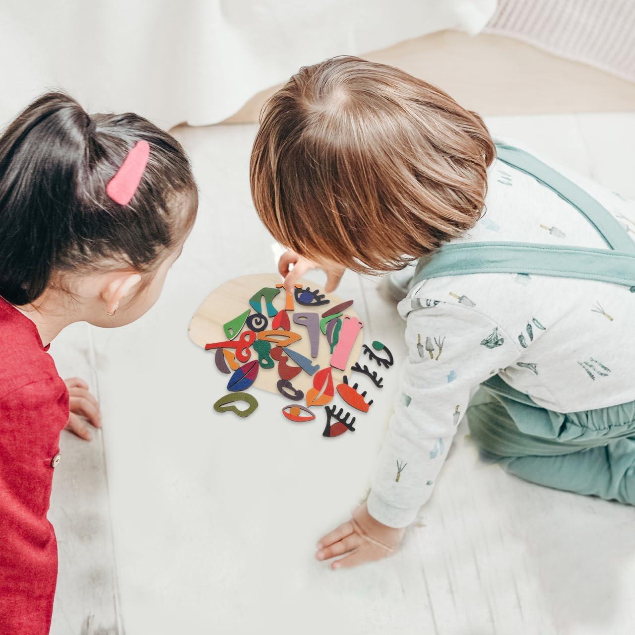 Rompecabezas de Cara Montessori TOYANDONA 26 Piezas Madera