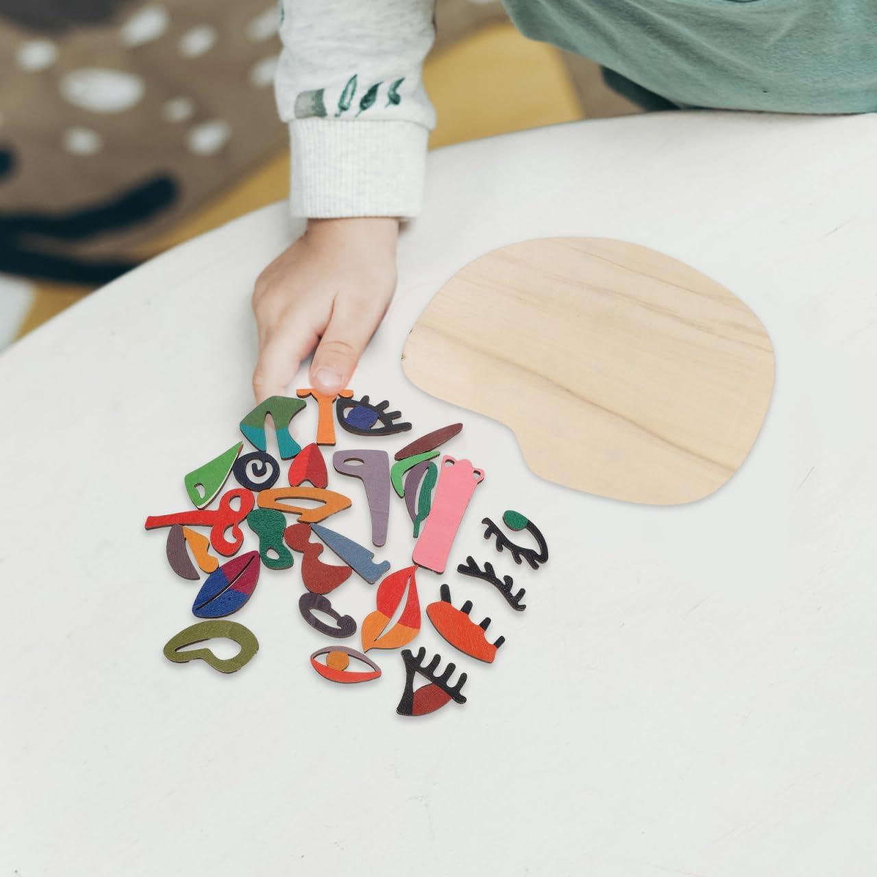 Rompecabezas de Cara Montessori TOYANDONA 26 Piezas Madera