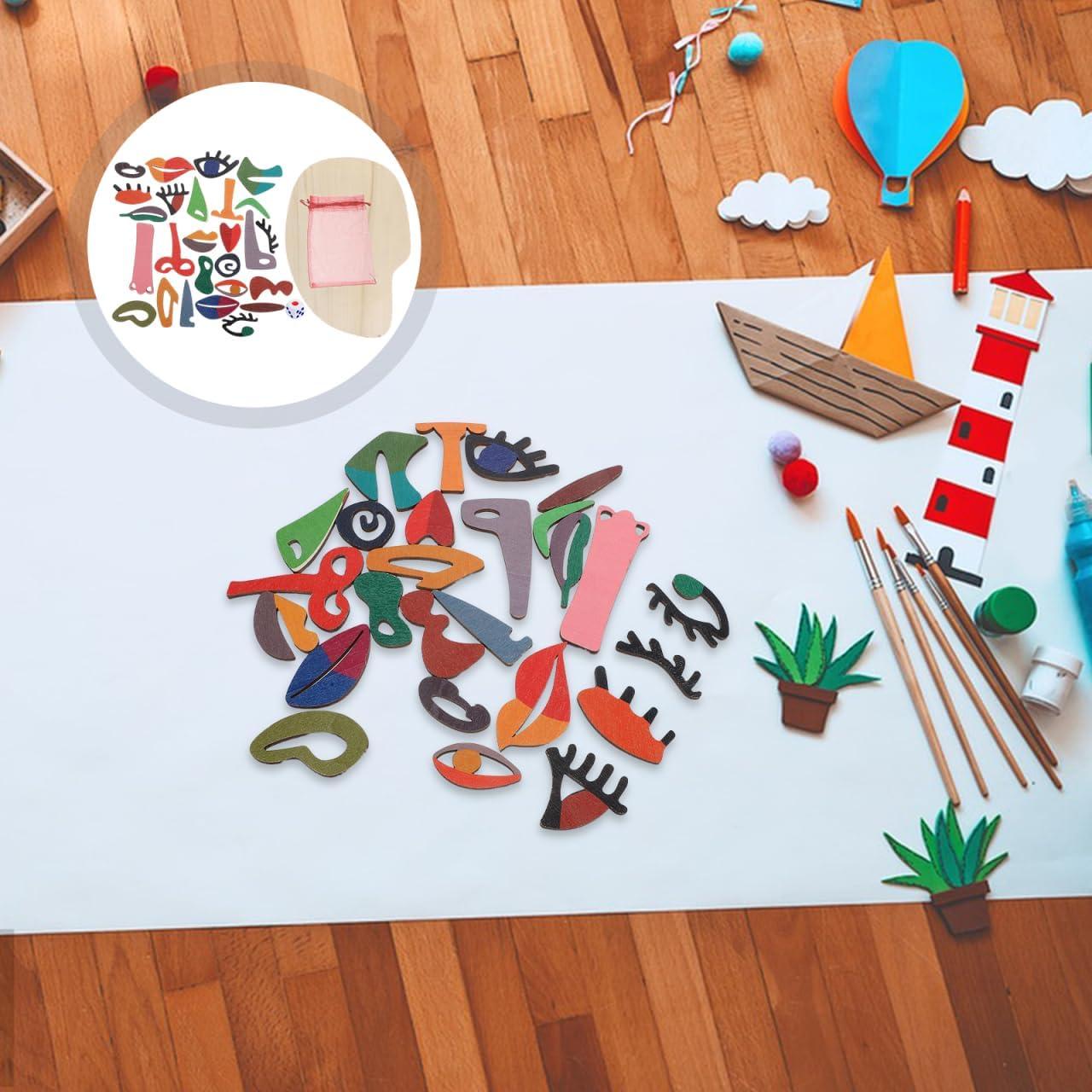 Rompecabezas de Cara Montessori TOYANDONA 26 Piezas Madera