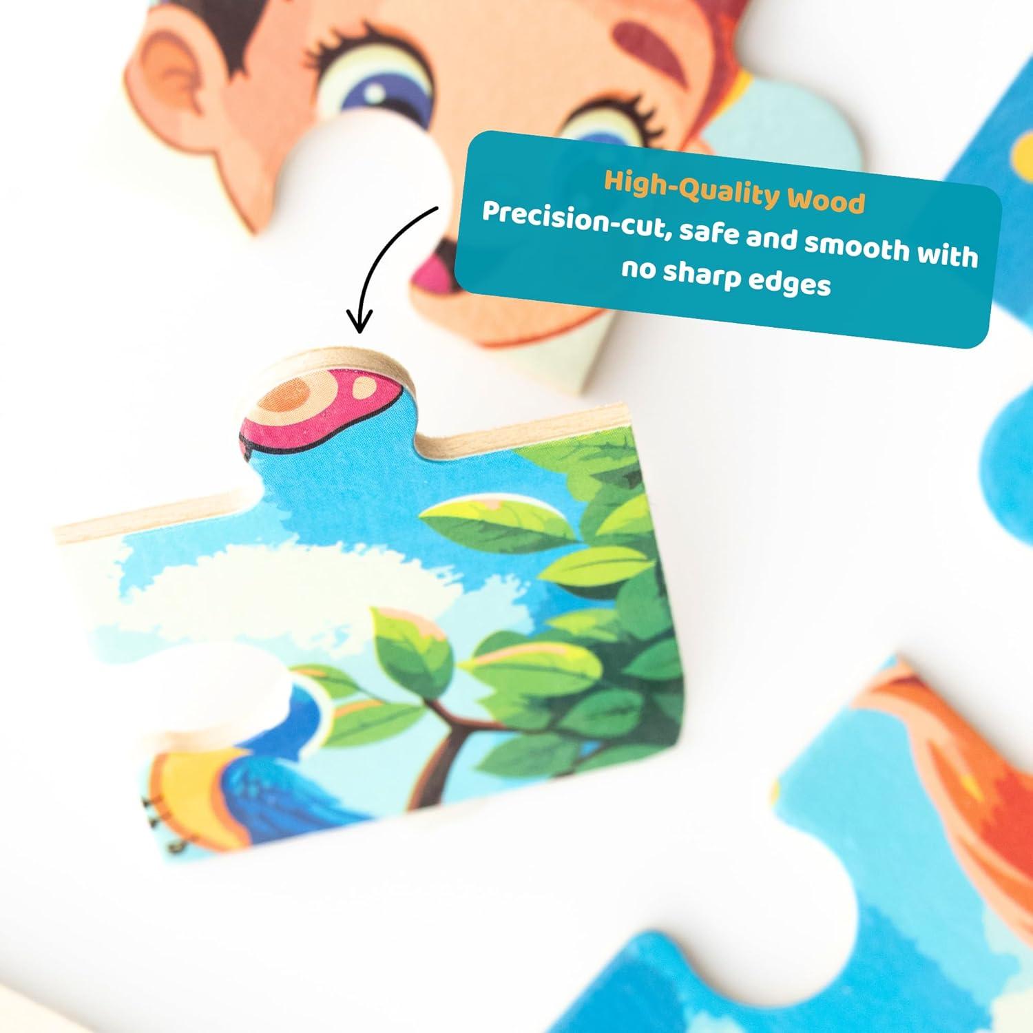 Set de 6 Rompecabezas de Madera Educativos Zeitholz - 25 Piezas