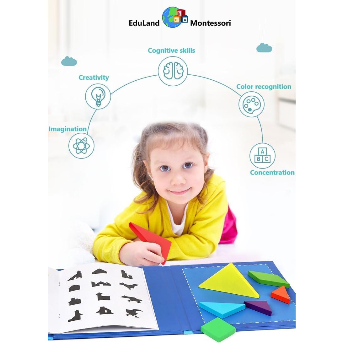 Rompecabezas Magnético de Tangram Eduland Montessori 21.8x17.3cm