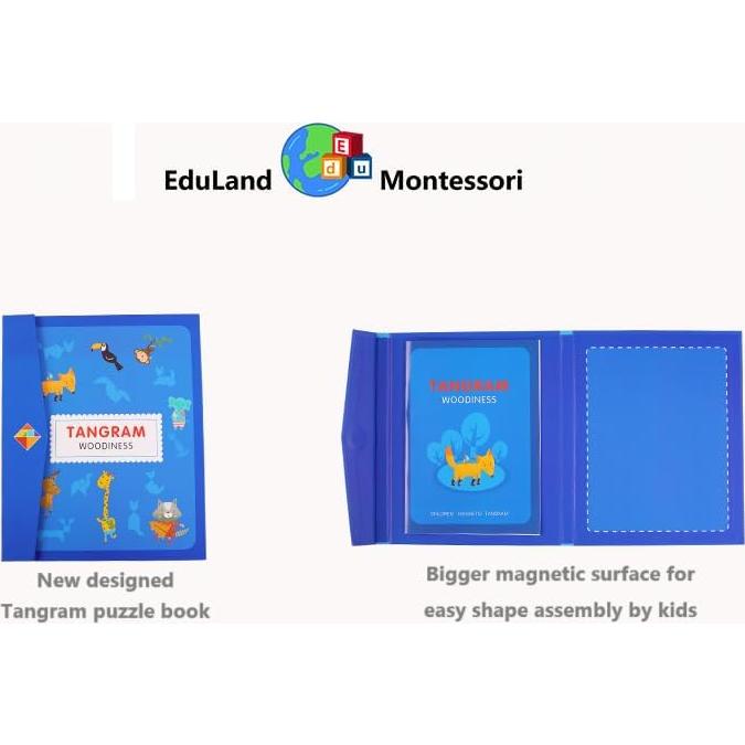 Rompecabezas Magnético de Tangram Eduland Montessori 21.8x17.3cm