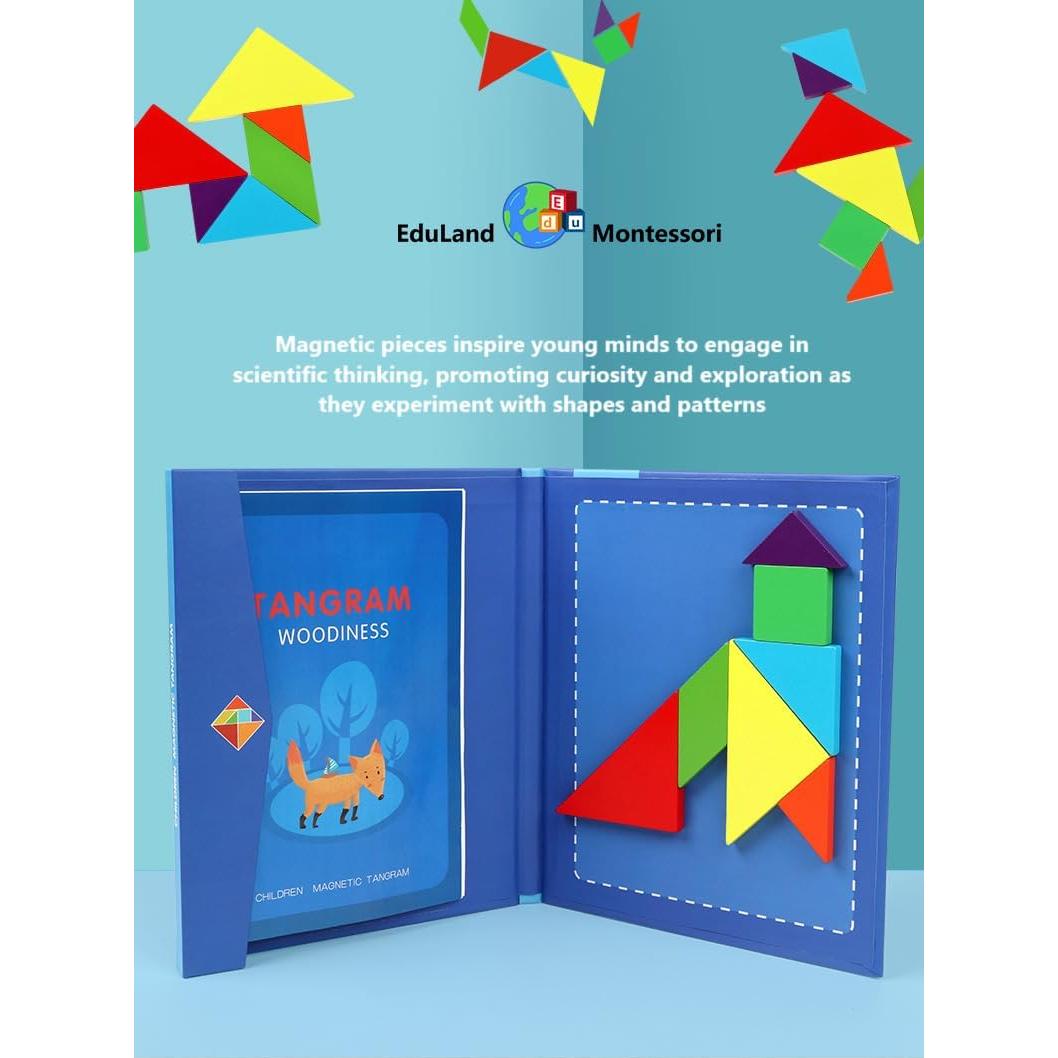 Rompecabezas Magnético de Tangram Eduland Montessori 21.8x17.3cm