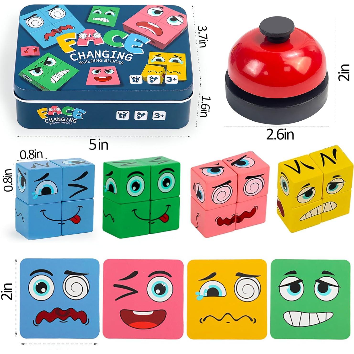 Juego de Cubo Mágico Cambiante de Cara ChristmaxStore 2.54cm