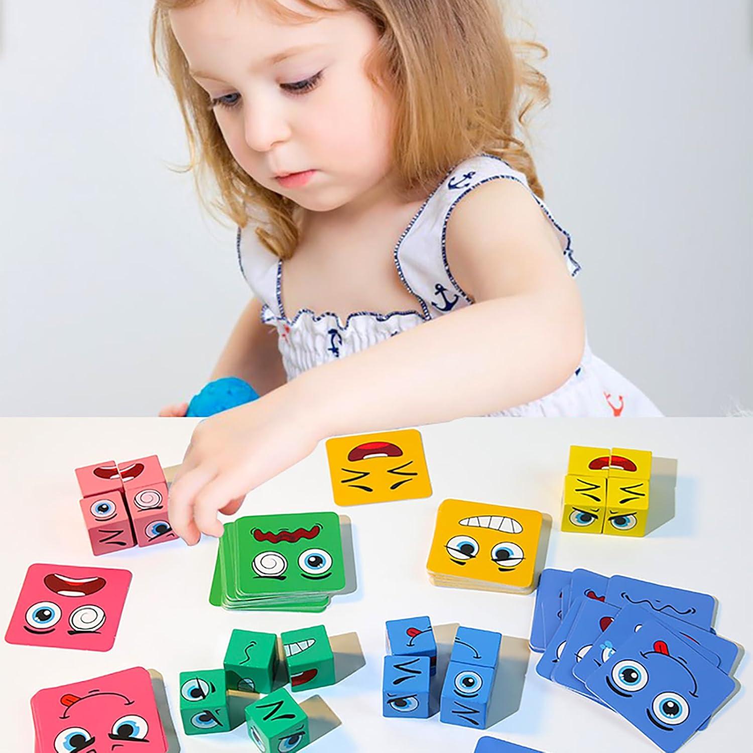 Juego de Cubo Mágico Cambiante de Cara ChristmaxStore 2.54cm