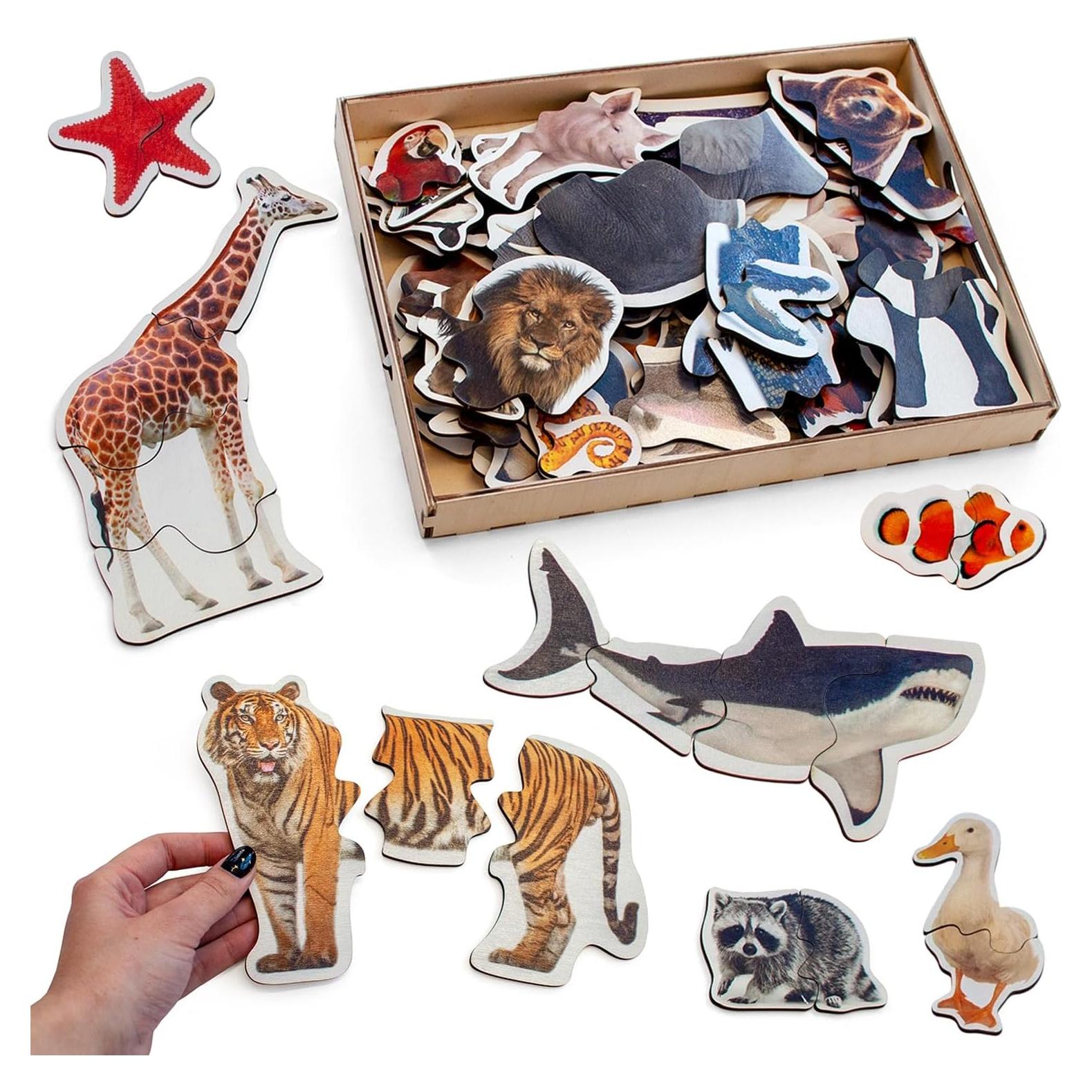 Rompecabezas de Madera Ulanik 29 Animales para Niños 3-5 Años