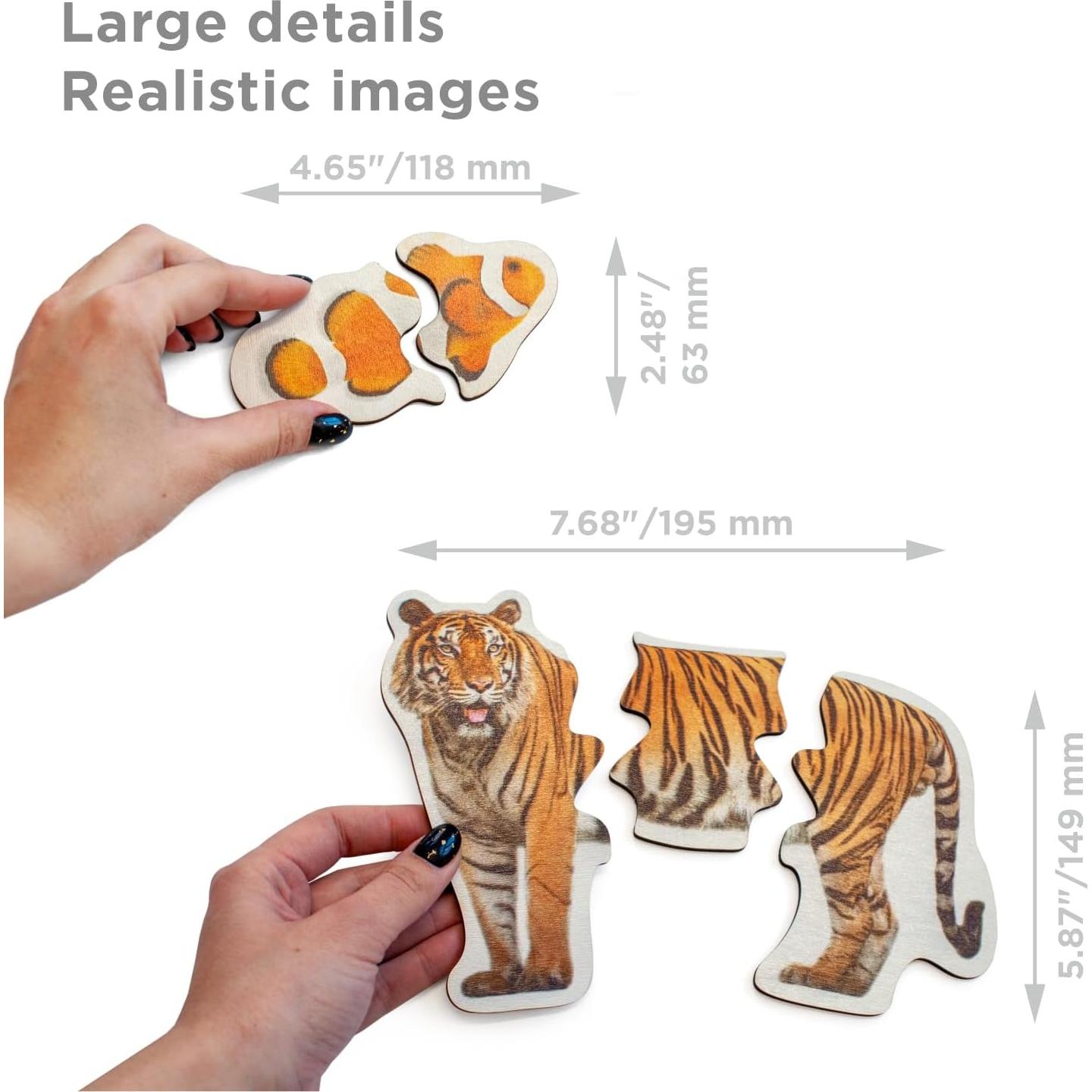 Rompecabezas de Madera Ulanik 29 Animales para Niños 3-5 Años