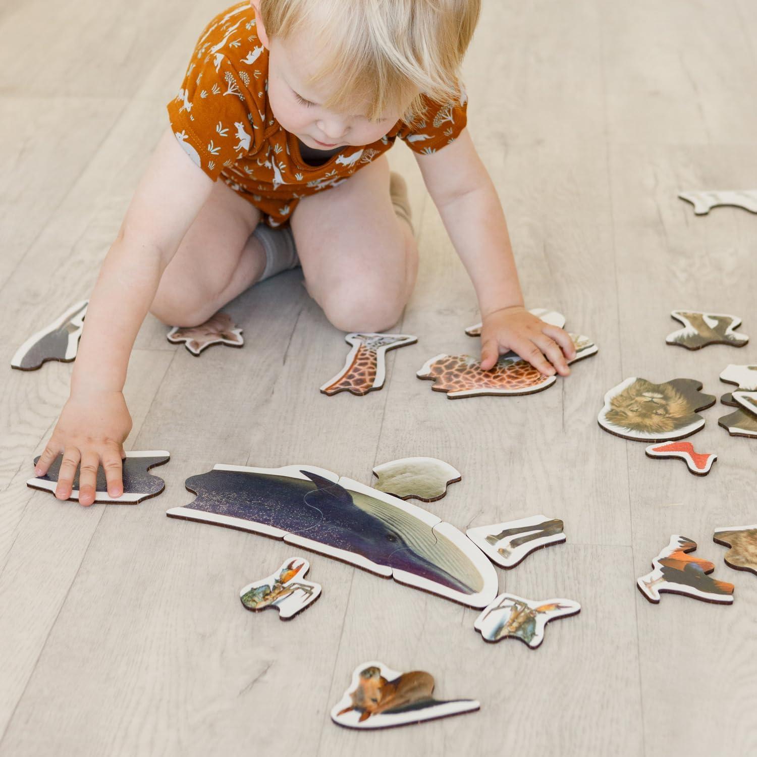 Rompecabezas de Madera Ulanik 29 Animales para Niños 3-5 Años