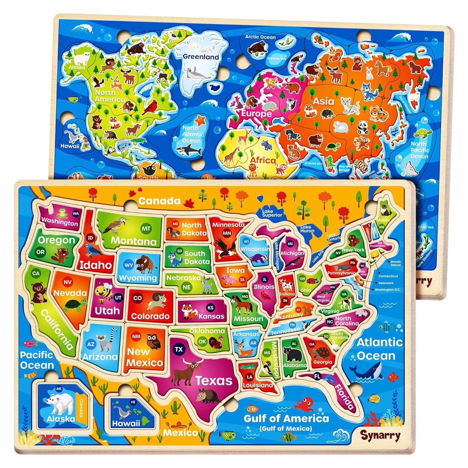 Rompecabezas de Madera SYNARRY 38 Piezas para Niños 3-8 Años